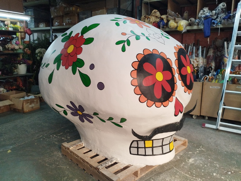 calavera calaca xxl porex reforzado yeso 180x180x180 1u